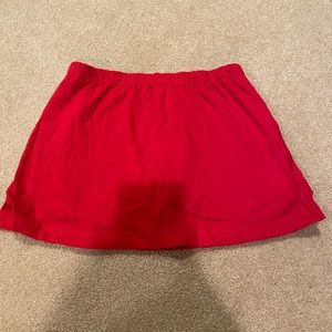 Cotton Spandex Jersey Skort Red